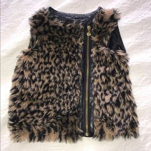 Girls Faux Fur Vest size S